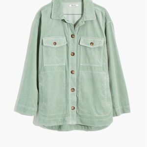 Madewell Corduroy Yorkway Shirt-Jacket, Small, Sage